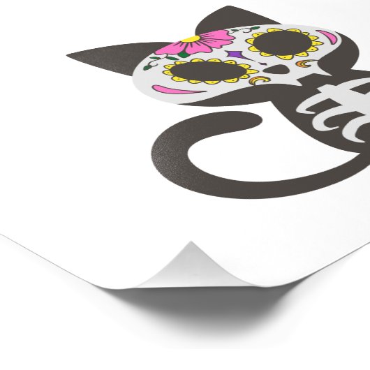 Dag van de dode kat - Kies achtergrondkleur Foto Afdruk (Hoek)