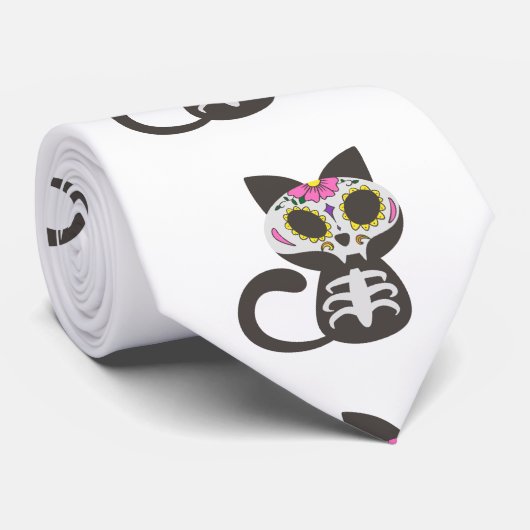 Dag van de dode kat - Kies achtergrondkleur Stropdas (Opgerold)