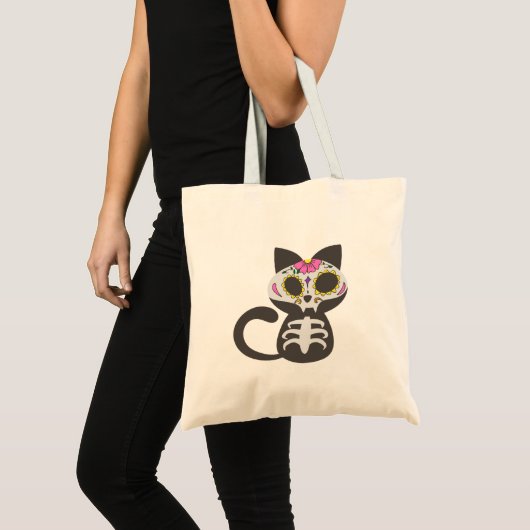 Dag van de dode kat - Kies achtergrondkleur Tote Bag (Voorkant (product))