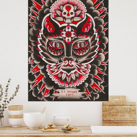 Dag van de dode kat poster (Keuken)