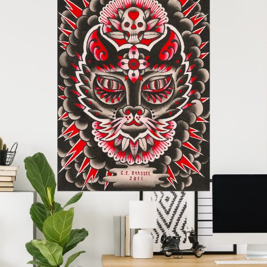 Dag van de dode kat poster (Thuiskantoor)