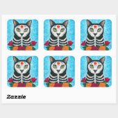 Dag van de Dode Kat Sugar Skull Art Sticker (Vel)