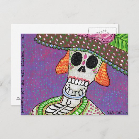 Dag van de dode Katrina Pos-kaart Briefkaart (Voorkant / Achterkant)