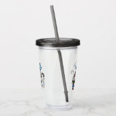 Dag van de dode kattensuikerschedel en vlinder acryl drinkbeker (Links)