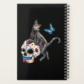 Dag van de dode kattensuikerschedel en vlinder planner (Achterkant)