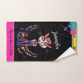 Dag van de dode kleurrijke douanetekst van Sugarca Handdoek (Handdoek)