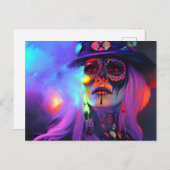 Dag van de dode koningin van New Orleans Briefkaart (Voorkant / Achterkant)