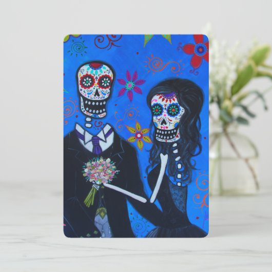 DAG VAN DE DODE KUPELWEDING KAART (Staand voorkant)