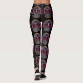 Dag van de dode Leggings op zwarte halloween pants (Achterkant)