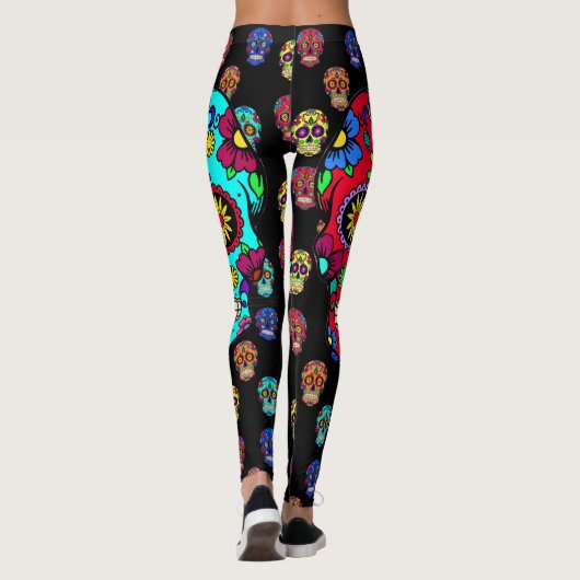 Dag van de dode Leggings Suikerhuid (Achterkant)