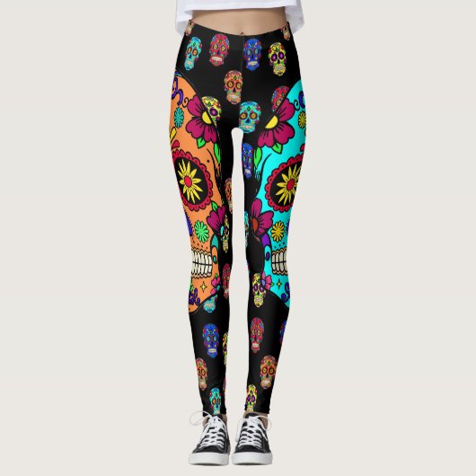 Dag van de dode Leggings Suikerhuid (Voorkant)