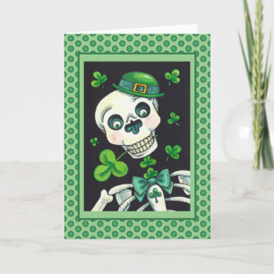 DAG VAN DE DODE LEPRECHAUN, ST. PADDY'S DAY SKULL FEESTDAGEN KAART