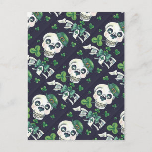 DAG VAN DE DODE LEPRECHAUN, ST. PADDY'S DAY SKULL FEESTDAGENKAART