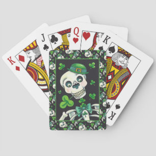 DAG VAN DE DODE LEPRECHAUN, ST. PADDY'S DAY SKULL POKERKAARTEN