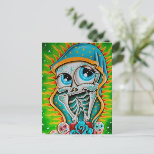 Dag van de dode maagd briefkaart (Staand voorkant)