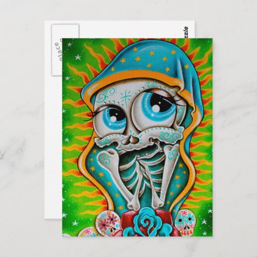 Dag van de dode maagd briefkaart (Voorkant / Achterkant)