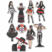 Dag van de Dode mannen Skelet-mensen kunst Sticker (Voorkant)