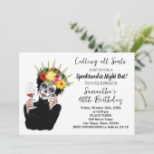 Dag van de Dode Meisjes Nacht Uit Halloween Verjaa Kaart (Staand voorkant)