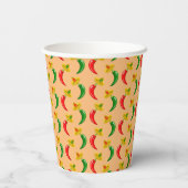 Dag van de Dode Mexicaan Chilis Patterned Papieren Bekers (Achterkant)