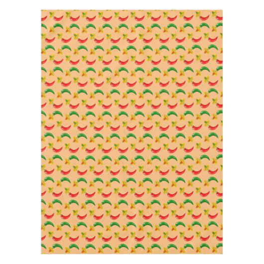 Dag van de Dode Mexicaan Chilis Patterned Tafelkleed (Voorkant)