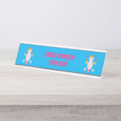 Dag van de dode Mexicaanse Axolotl Aangepast Bureau Naambordje (Voorkant)