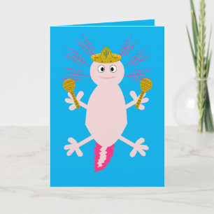 Dag van de dode Mexicaanse Axolotl Aangepast Kaart
