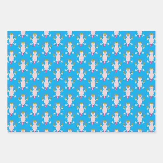 Dag van de Dode Mexicaanse Axolotl Aangepaste Dage Inpakpapier Vel (Voorkant)