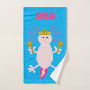 Dag van de Dode Mexicaanse Axolotl Aangepaste Naam Handdoek