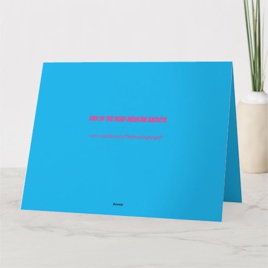 Dag van de dode Mexicaanse Axolotl Birthday Kaart (Achterkant)