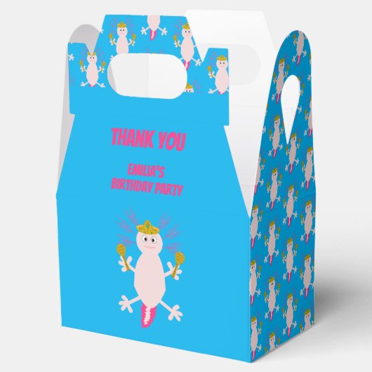 Dag van de dode Mexicaanse Axolotl Birthday Party  Bedankdoosjes (Geopend)