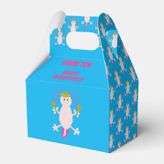 Dag van de dode Mexicaanse Axolotl Birthday Party  Bedankdoosjes (Voorkant Zijde)