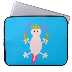 Dag van de dode Mexicaanse Axolotl Laptop Sleeve