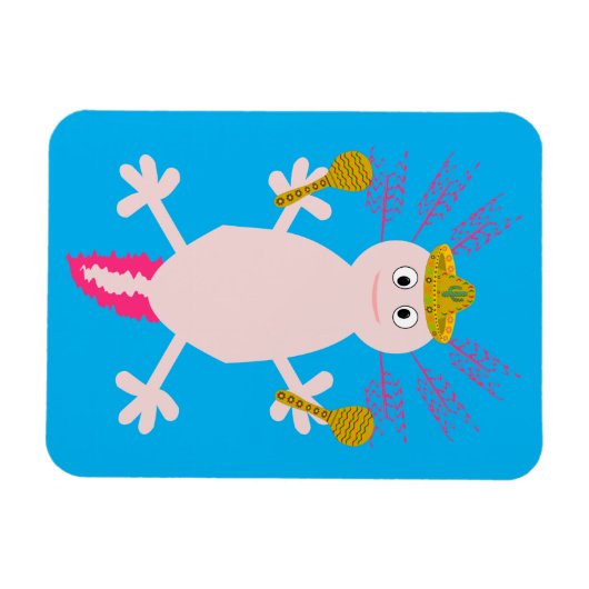 Dag van de dode Mexicaanse Axolotl Magneet (Horizontaal)