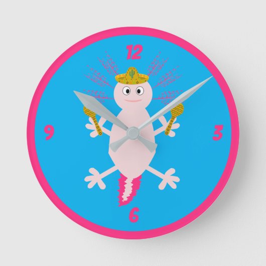 Dag van de dode Mexicaanse Axolotl Ronde Klok (Voorkant)