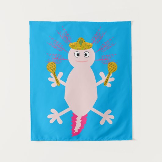 Dag van de dode Mexicaanse Axolotl Wandkleed (Voorkant)