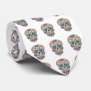 Dag van de dode Mexicaanse Calavera Sugar Skull Stropdas