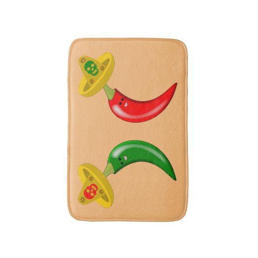 Dag van de Dode Mexicaanse Chilis Badmat (Voorkant Verticaal)