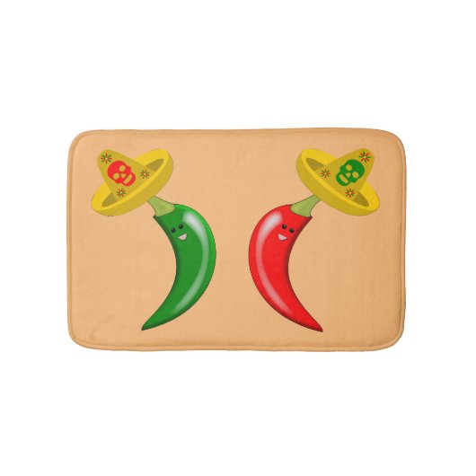 Dag van de Dode Mexicaanse Chilis Badmat (Voorkant)