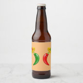 Dag van de Dode Mexicaanse Chilis Bier Etiket (Voorkant)