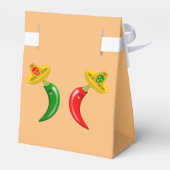 Dag van de Dode Mexicaanse Chilis Custom Bedankdoosjes (Achterkant)