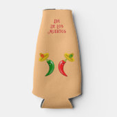 Dag van de Dode Mexicaanse Chilis Custom Flesjeskoeler (Voorkant)