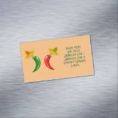 Dag van de Dode Mexicaanse Chilis Custom Magnetisch Visitekaartje (Voorbeeld)