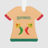 Dag van de Dode Mexicaanse Chilis Custom Name Ornament (voorkant)