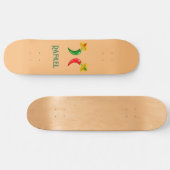 Dag van de Dode Mexicaanse Chilis Custom Name Persoonlijk Skateboard (Horizontaal)