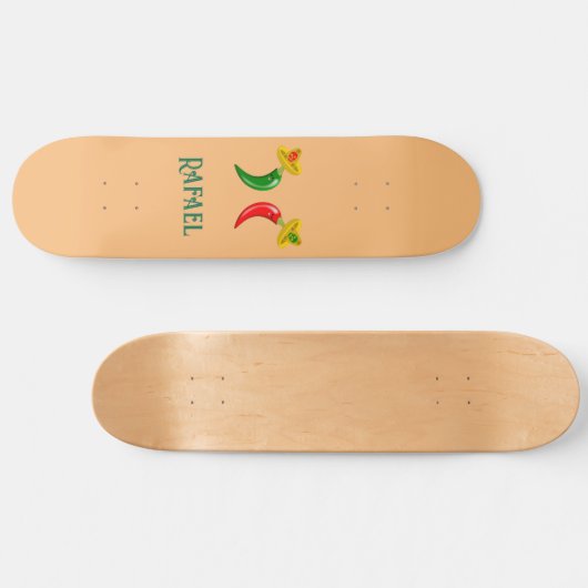 Dag van de Dode Mexicaanse Chilis Custom Name Persoonlijk Skateboard (Horizontaal)