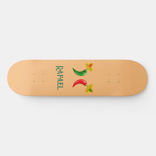 Dag van de Dode Mexicaanse Chilis Custom Name Persoonlijk Skateboard (Horizontaal)