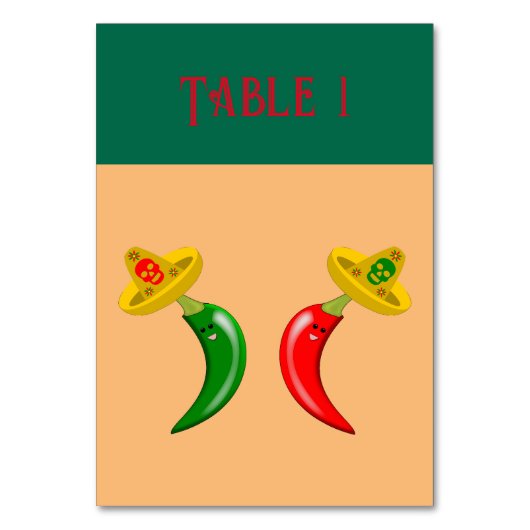 Dag van de Dode Mexicaanse Chilis Custom Party Kaart (Voorkant)
