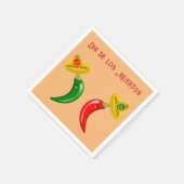 Dag van de Dode Mexicaanse Chilis Custom Servet (Hoek)