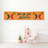 Dag van de Dode Mexicaanse Chilis Custom Spandoek (Insitu)