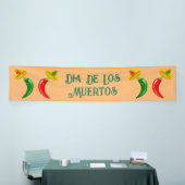 Dag van de Dode Mexicaanse Chilis Custom Spandoek (Beurs)